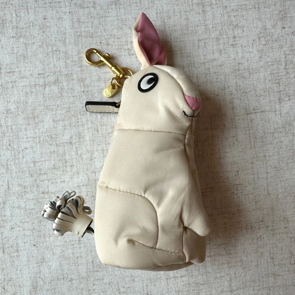 Anya Hindmarch Rabbit Packable Foldable Shopping Shopper Bag Tote Charm - Picture 4 of 14